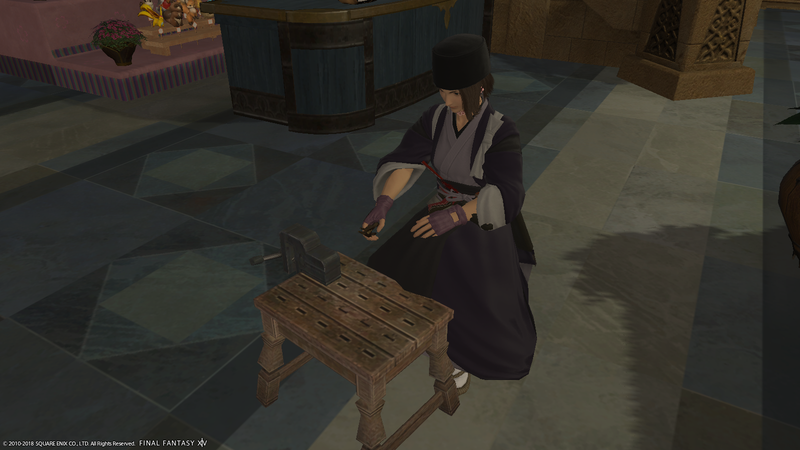 One kind player has taken to crafting me special gear as I level up my classes.